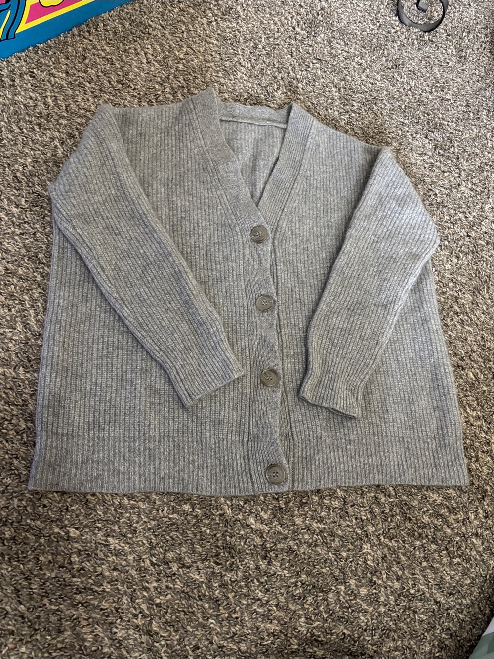 Jenni Kayne 100% cashmere cardigan sweater Brand Tag Cut Off XS pet/smoke free